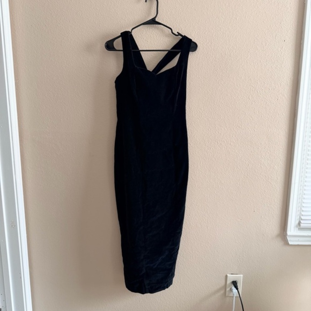 Vintage Guess 1990s Cotton Velour Midi Dress